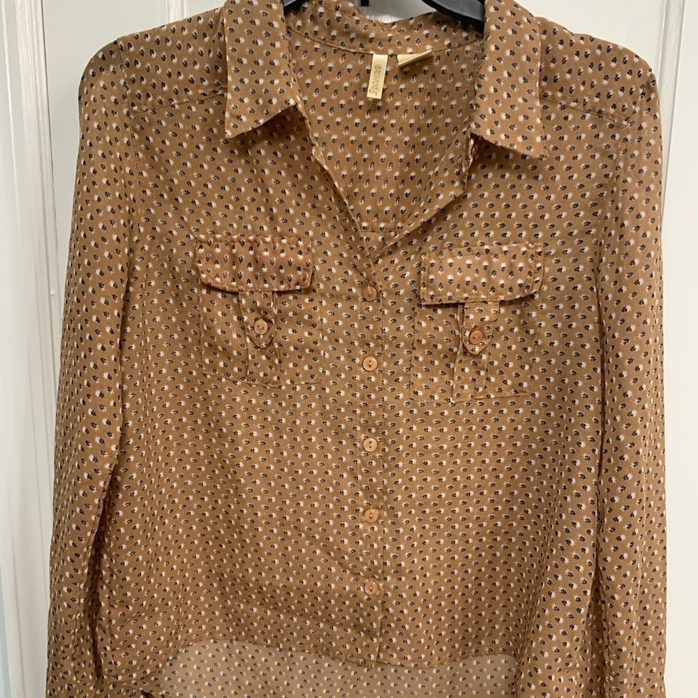 Passport sheer top with long sleeves size S